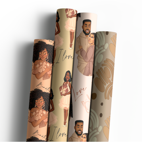 Beautiful Occasions Gift Wrap 4pk by Mah Melanin