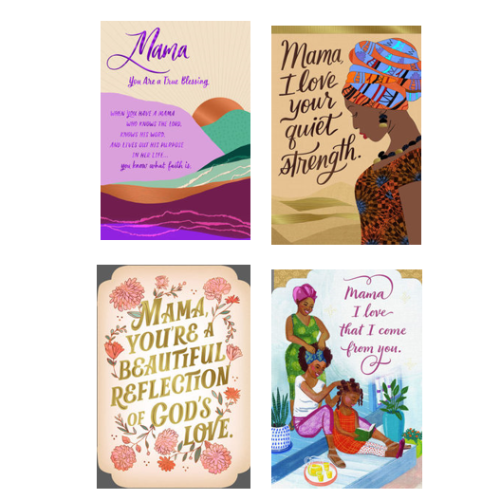 Mother's Day Card Assortment "Mama": 4 Pack