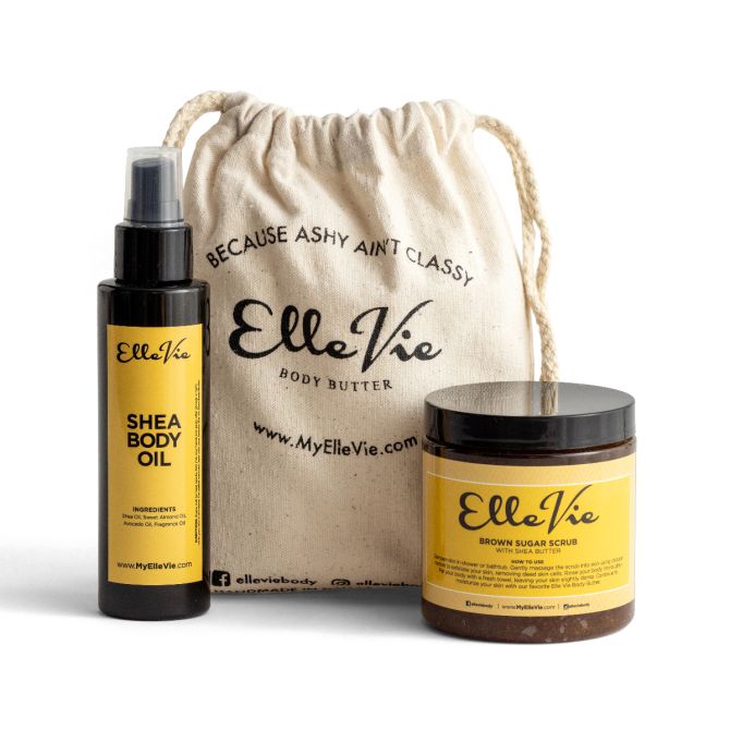 Elle Vie's Glow Girl Bundle: Oil and Body Scrub