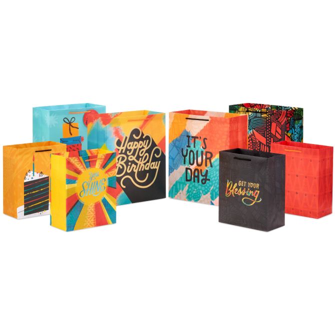 8-Pack Medium and Large All-Occasion Gift Bag Assortment