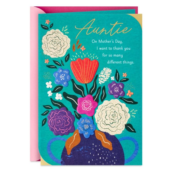 Thank You So Much Mother's Day Card for Auntie