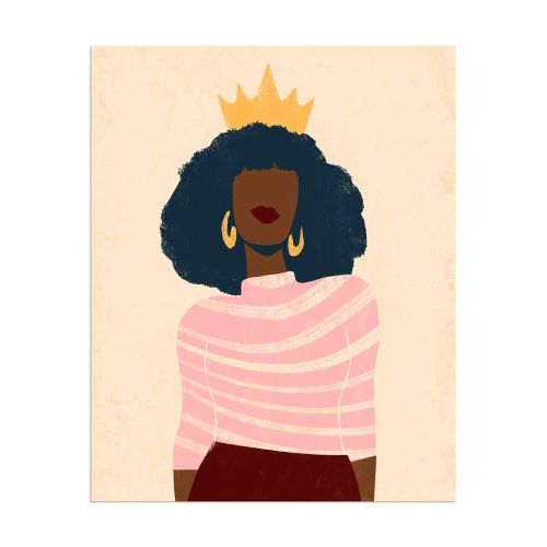 Melanin-Blessed Queen Art Print, 16x20